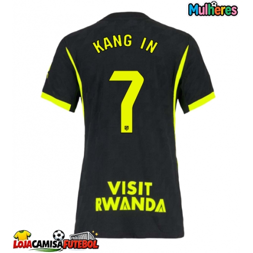 Camisa de Futebol Atletico Madrid Lee Kang-in #7 Equipamento Secundário Mulheres 2026-27 Manga Curta